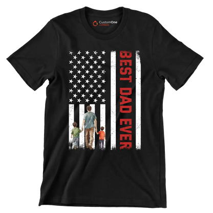 Best Dad Ever - Father’s Day T-Shirt-Black-S-Custom One Express
