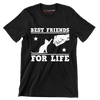 Best Friends For Life Cat - Cat Themed T-Shirt-Black-S-Custom One Express