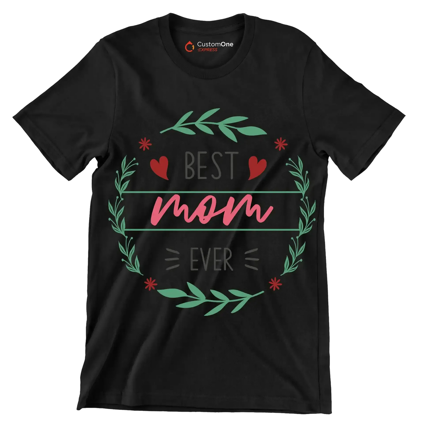 Best Mama Ever - Mother’s Day T-Shirt-Black-S-Custom One Express