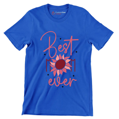 Best Mama Ever - Mother’s Day T-Shirt-Blue-S-Custom One Express