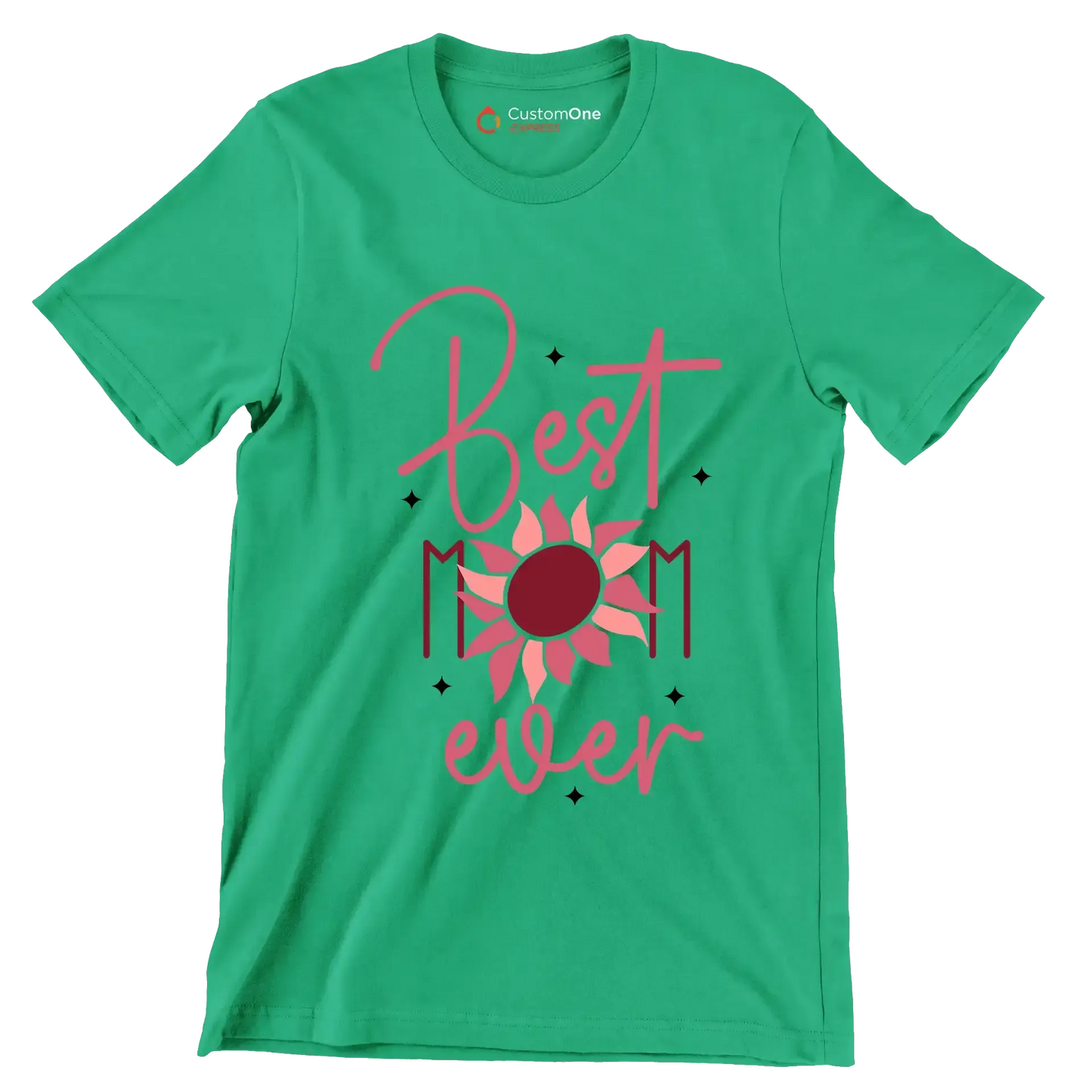 Best Mama Ever - Mother’s Day T-Shirt-Green-S-Custom One Express