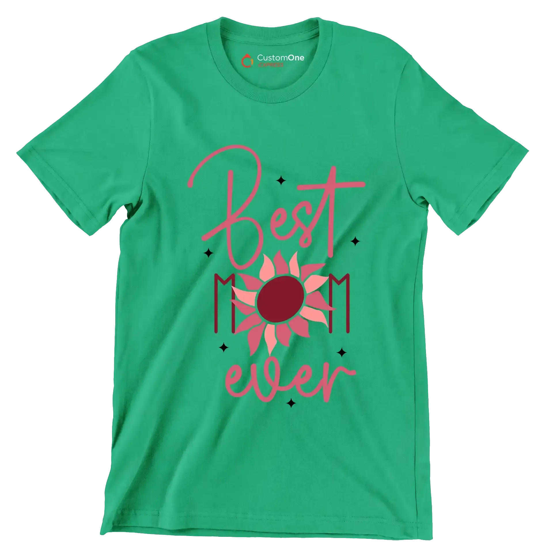 Best Mama Ever - Mother’s Day T-Shirt-Green-S-Custom One Express