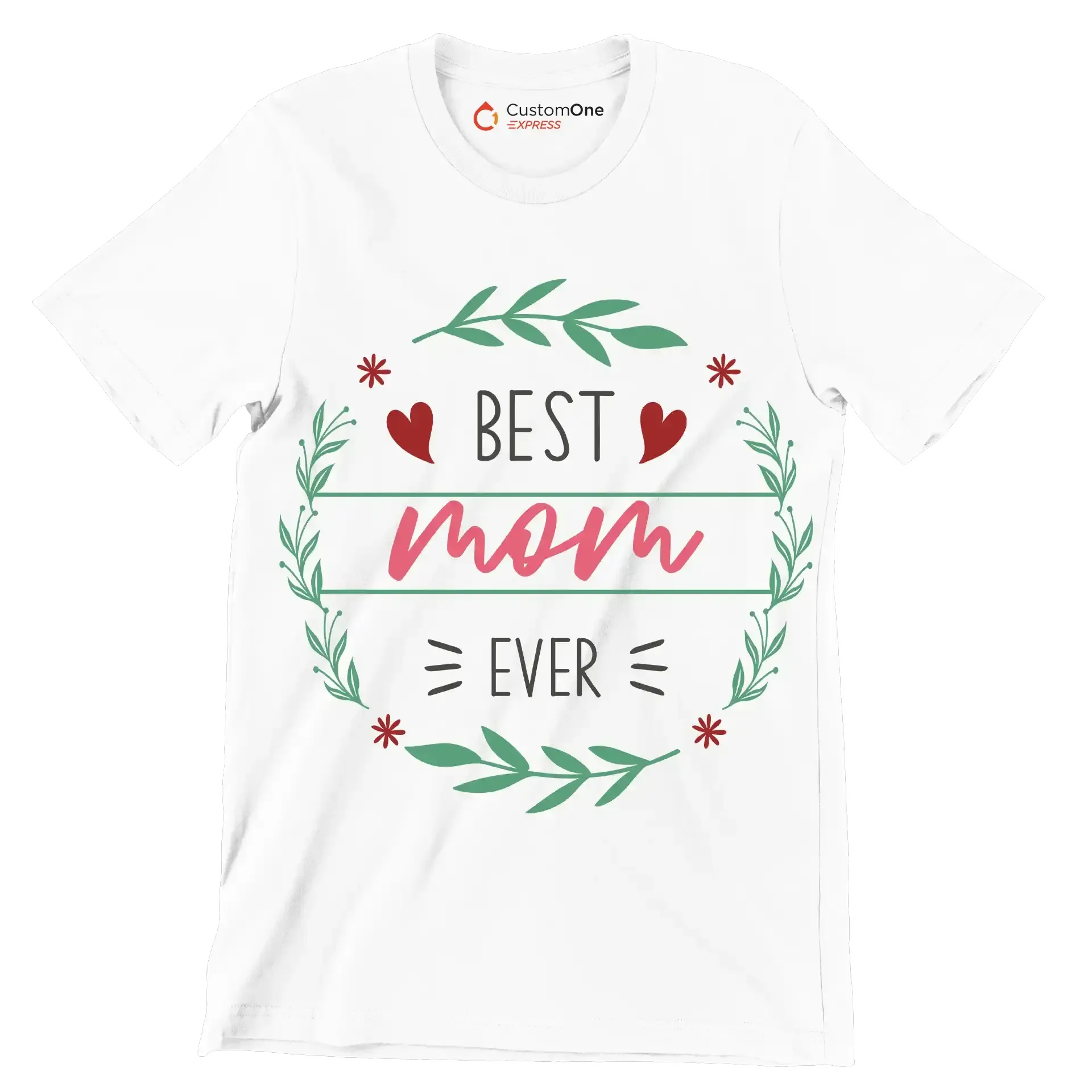 Best Mama Ever - Mother’s Day T-Shirt-White-S-Custom One Express