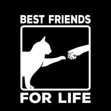 Best friends for life - Cat Themed T-Shirt-Black-S-Custom One Express