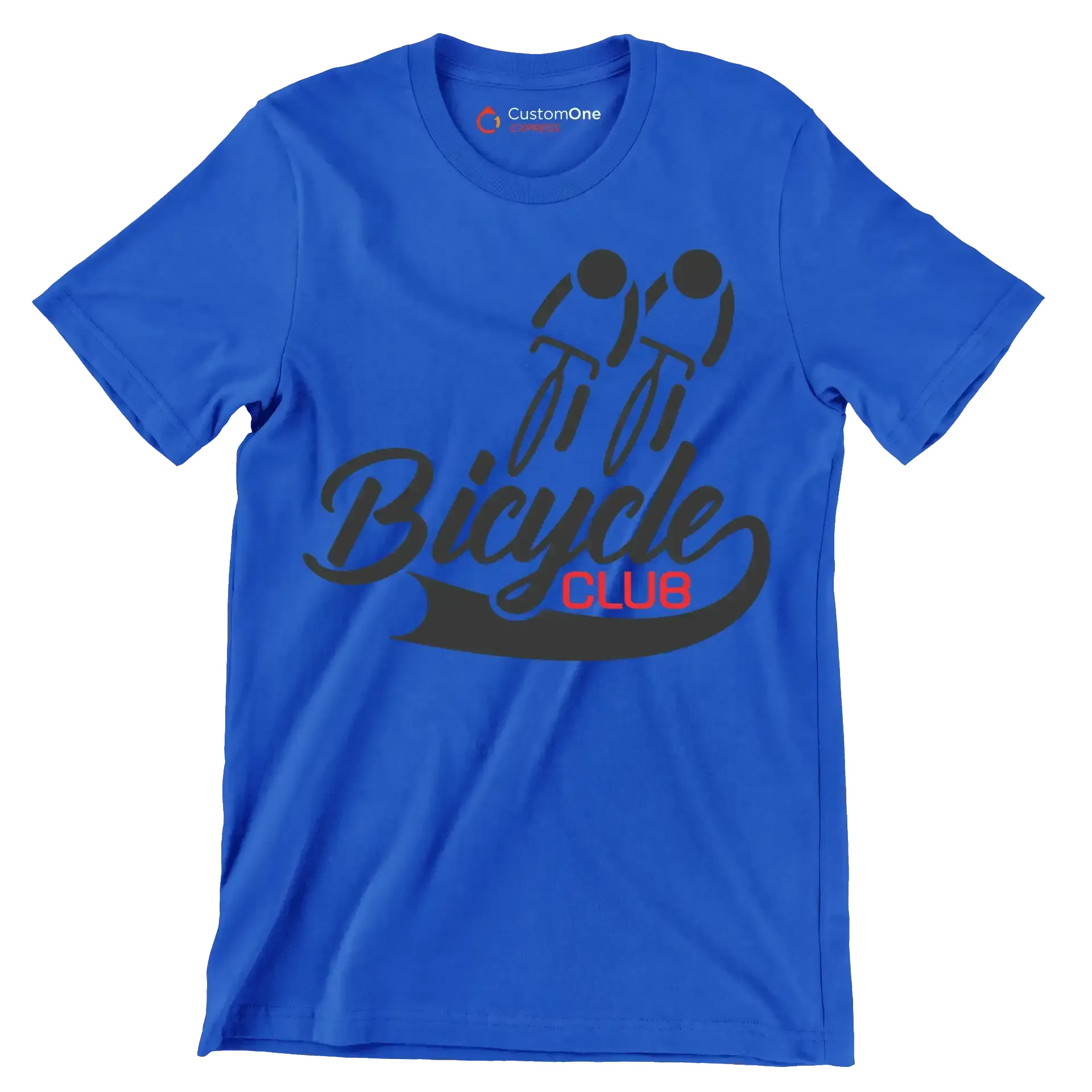 Bicycle Club - Bicycle Themed T-Shirt-Blue-S-Custom One Express