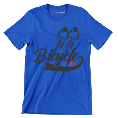 Bicycle Club - Bicycle Themed T-Shirt-Blue-S-Custom One Express
