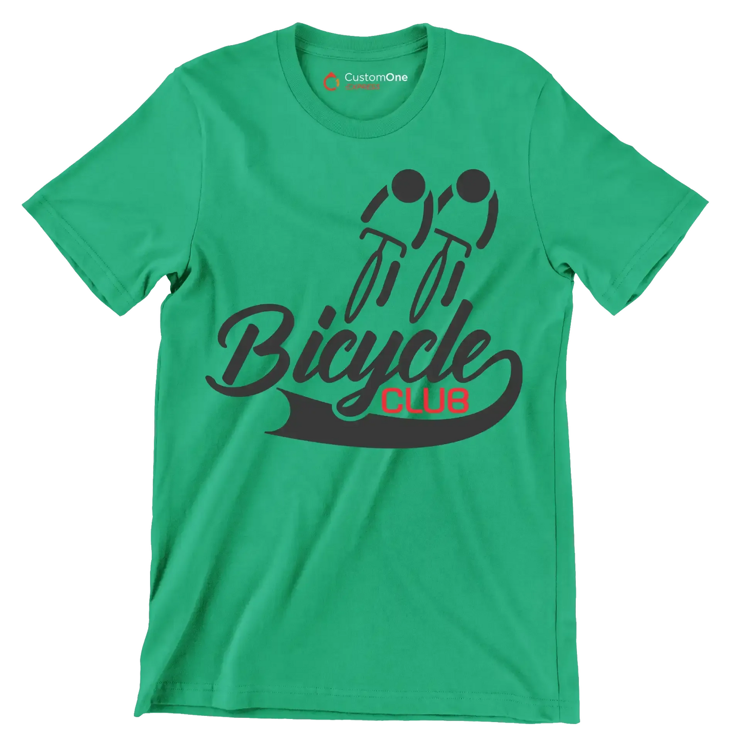 Bicycle Club - Bicycle Themed T-Shirt-Green-S-Custom One Express