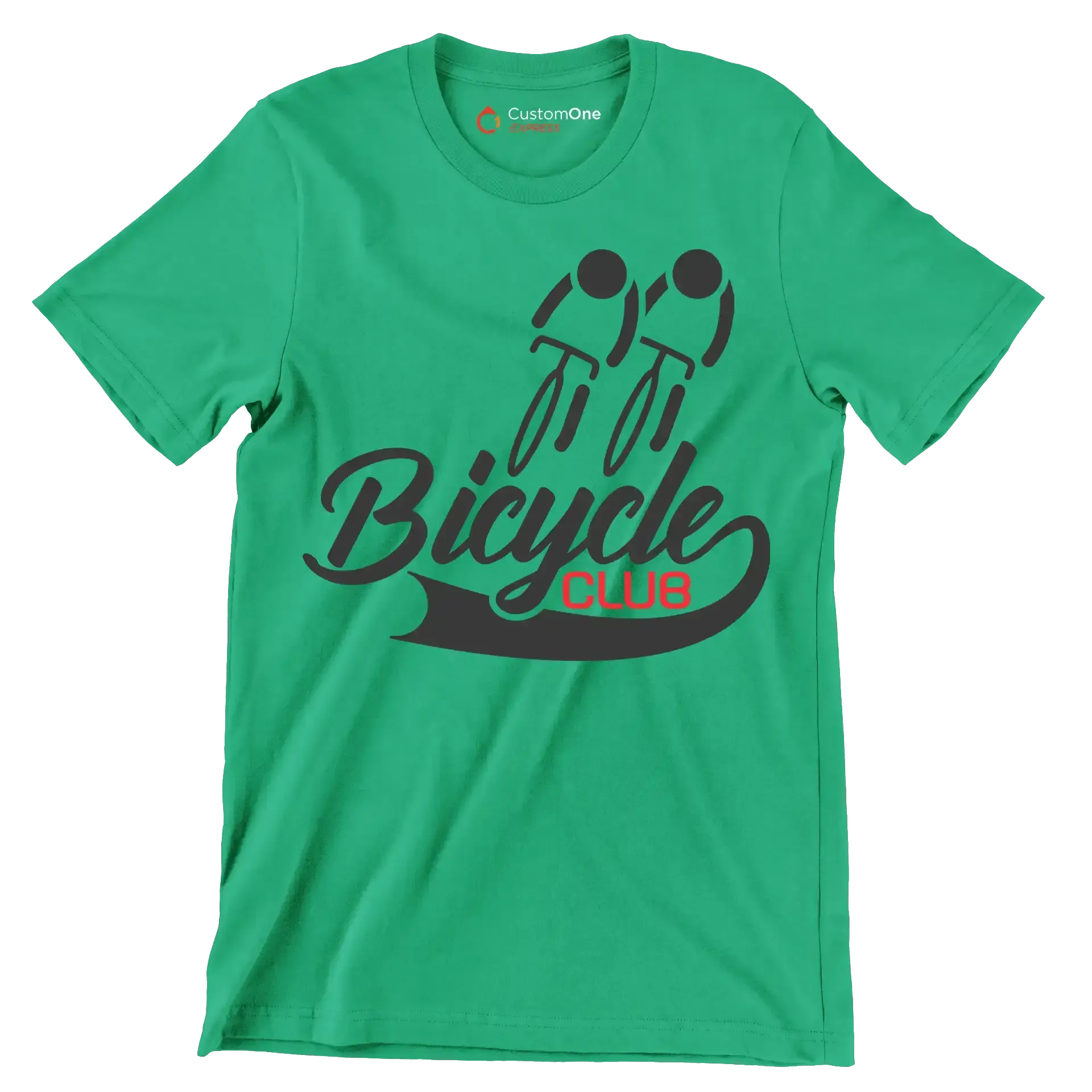 Bicycle Club - Bicycle Themed T-Shirt-Green-S-Custom One Express
