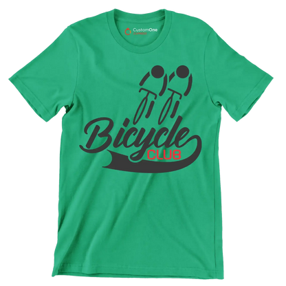 Bicycle Club - Bicycle Themed T-Shirt-Green-S-Custom One Express