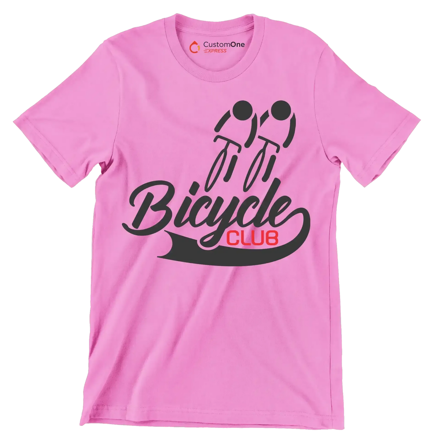 Bicycle Club - Bicycle Themed T-Shirt-Pink-S-Custom One Express