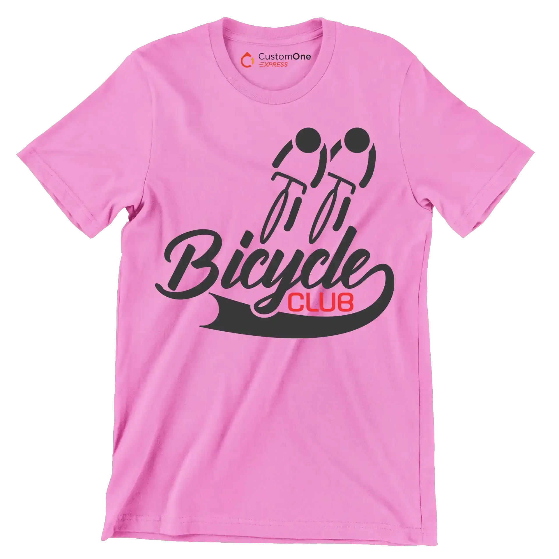 Bicycle Club - Bicycle Themed T-Shirt-Pink-S-Custom One Express