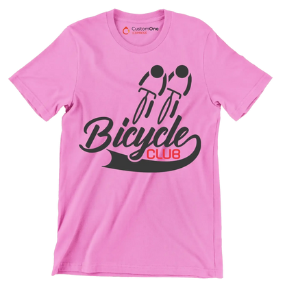 Bicycle Club - Bicycle Themed T-Shirt-Pink-S-Custom One Express