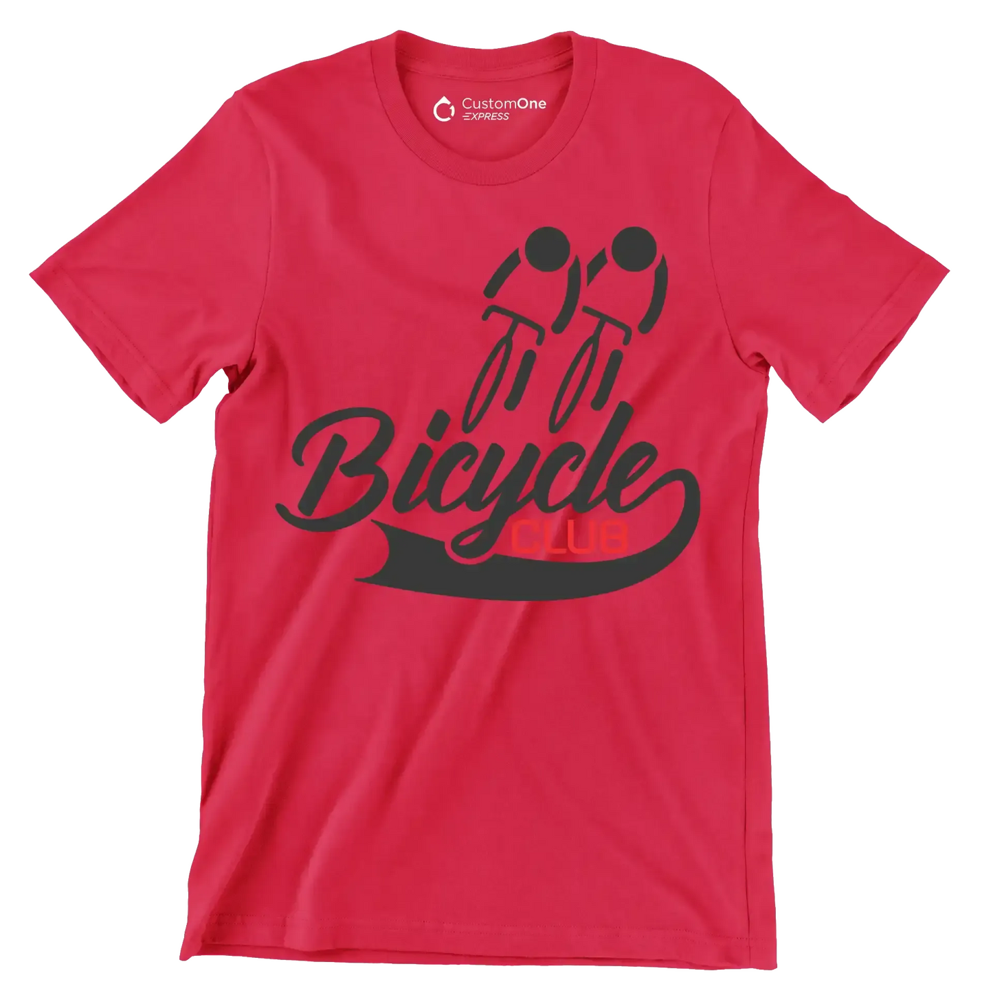 Bicycle Club - Bicycle Themed T-Shirt-Red-S-Custom One Express