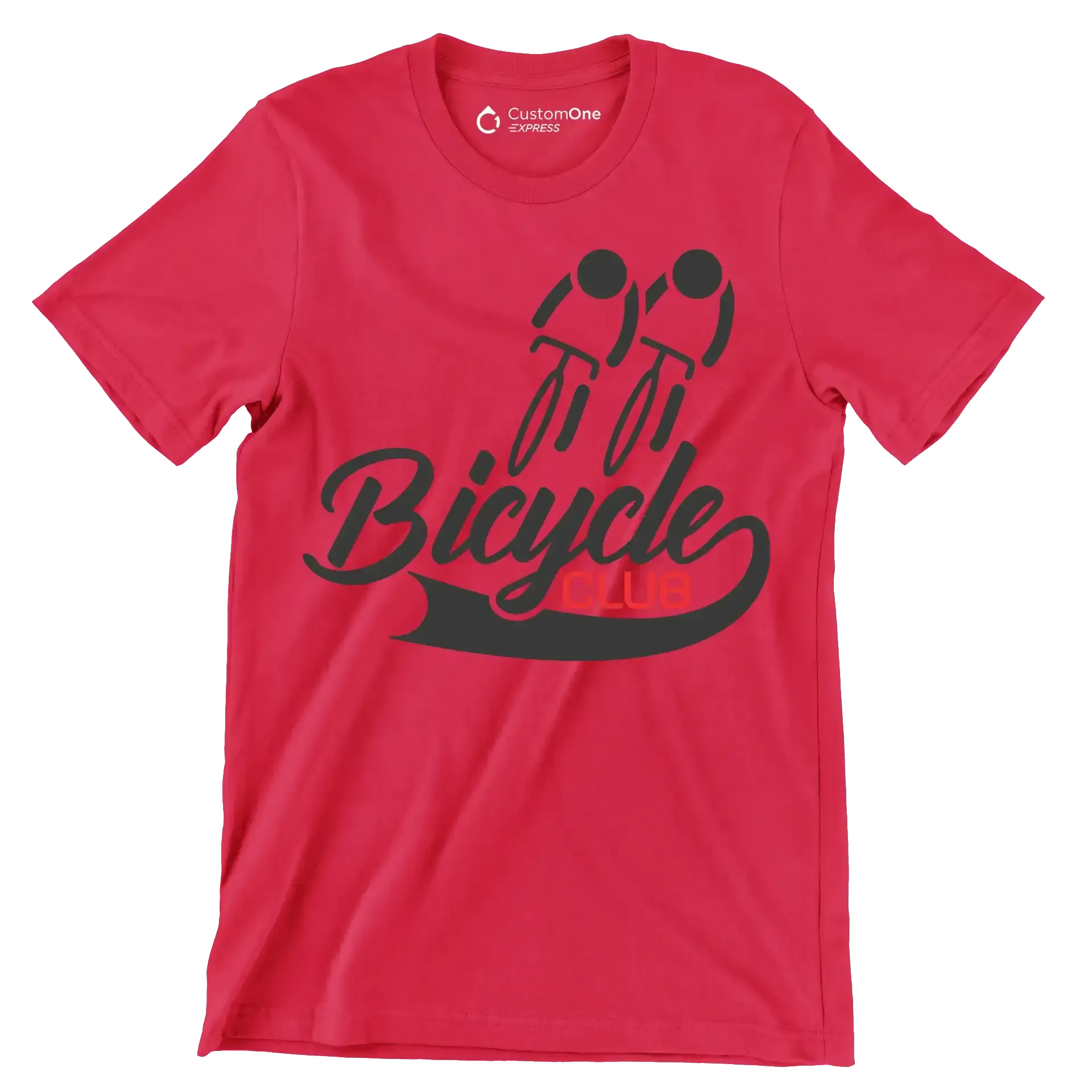 Bicycle Club - Bicycle Themed T-Shirt-Red-S-Custom One Express