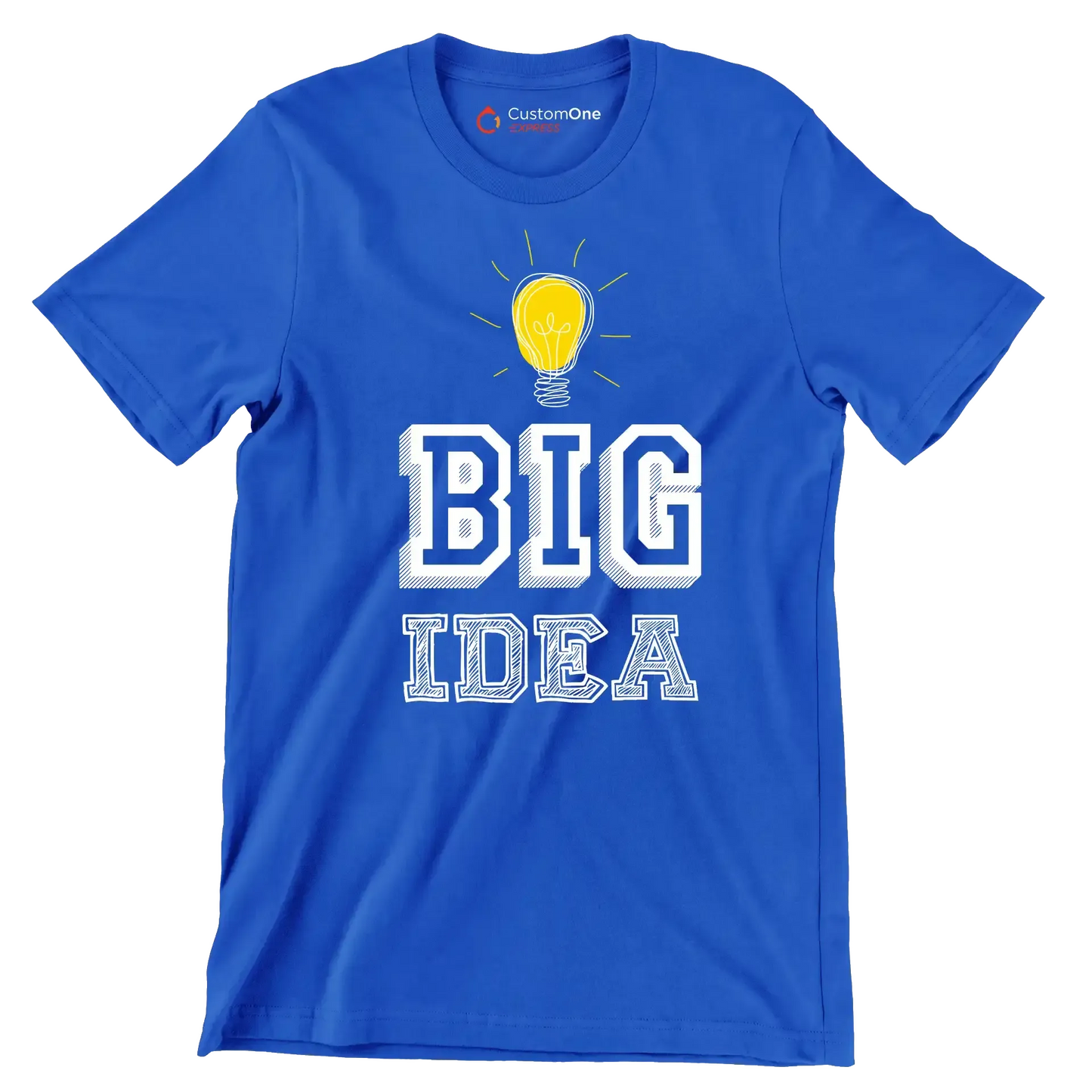 Big Idea - Motivational Themed T-Shirt-Blue-S-Custom One Express
