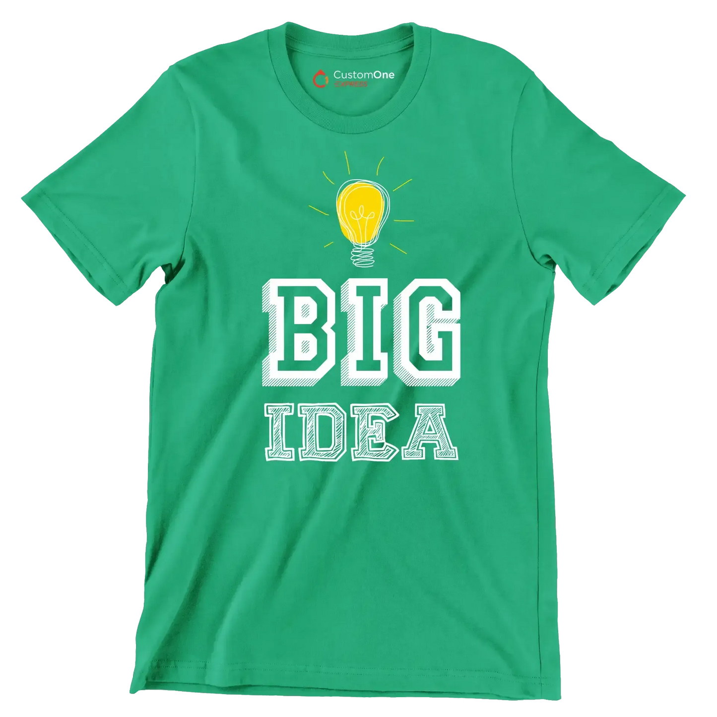 Big Idea - Motivational Themed T-Shirt-Green-S-Custom One Express