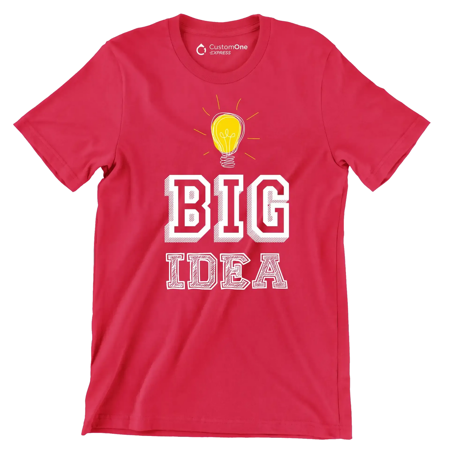 Big Idea - Motivational Themed T-Shirt-Red-S-Custom One Express