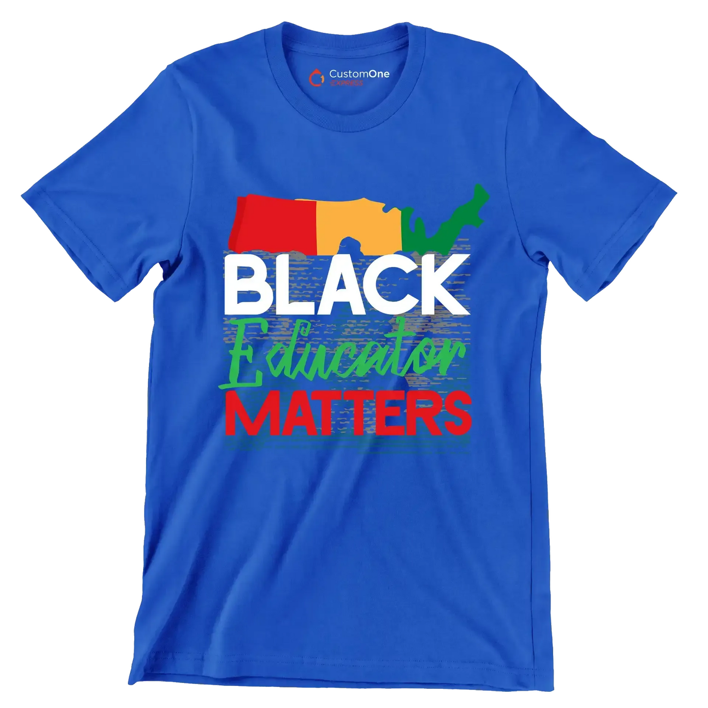 Black educator matters - Martin Luther King T-Shirt-Blue-S-Custom One Express