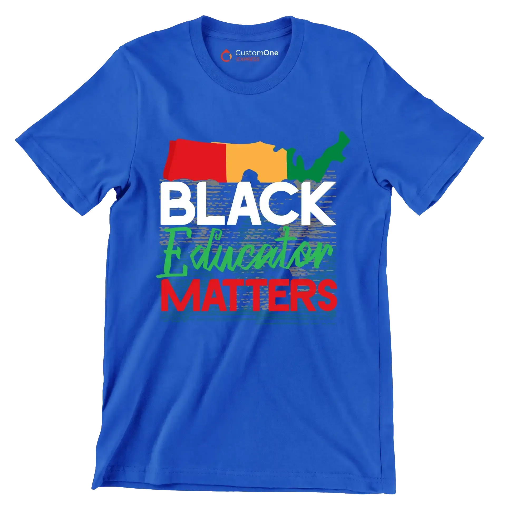 Black educator matters - Martin Luther King T-Shirt-Blue-S-Custom One Express