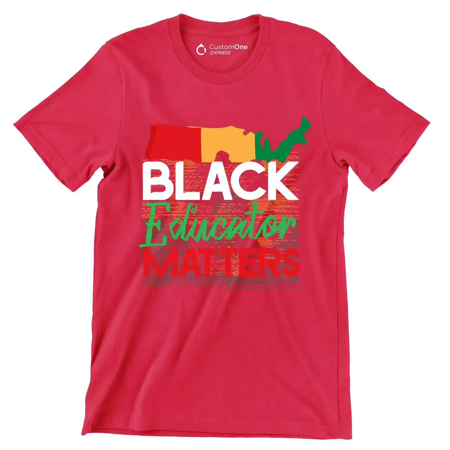 Black educator matters - Martin Luther King T-Shirt-Red-S-Custom One Express