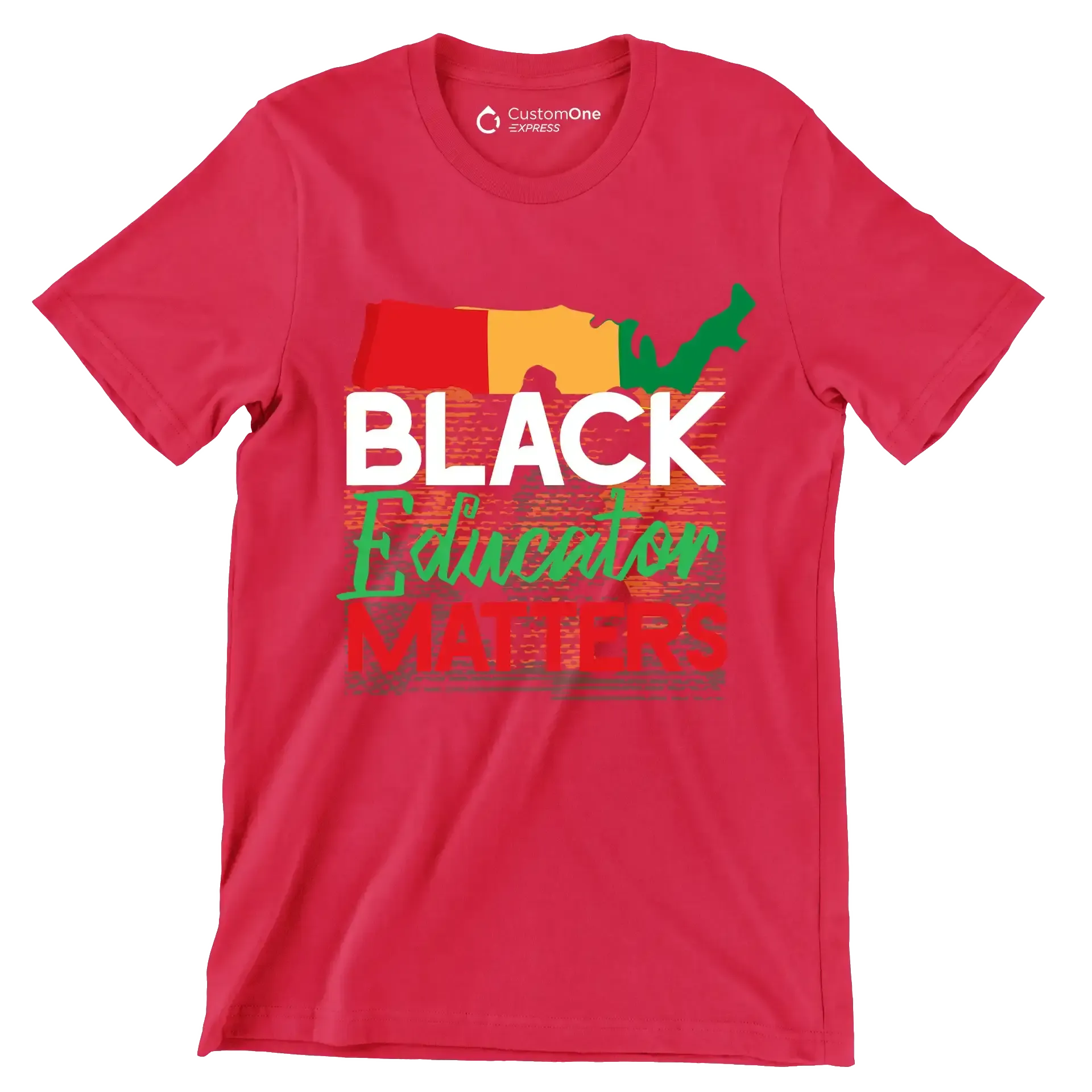Black educator matters - Martin Luther King T-Shirt-Red-S-Custom One Express