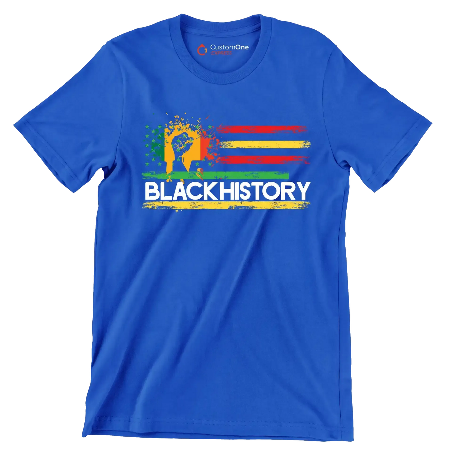 Black history - Martin Luther King T-Shirt-Blue-S-Custom One Express