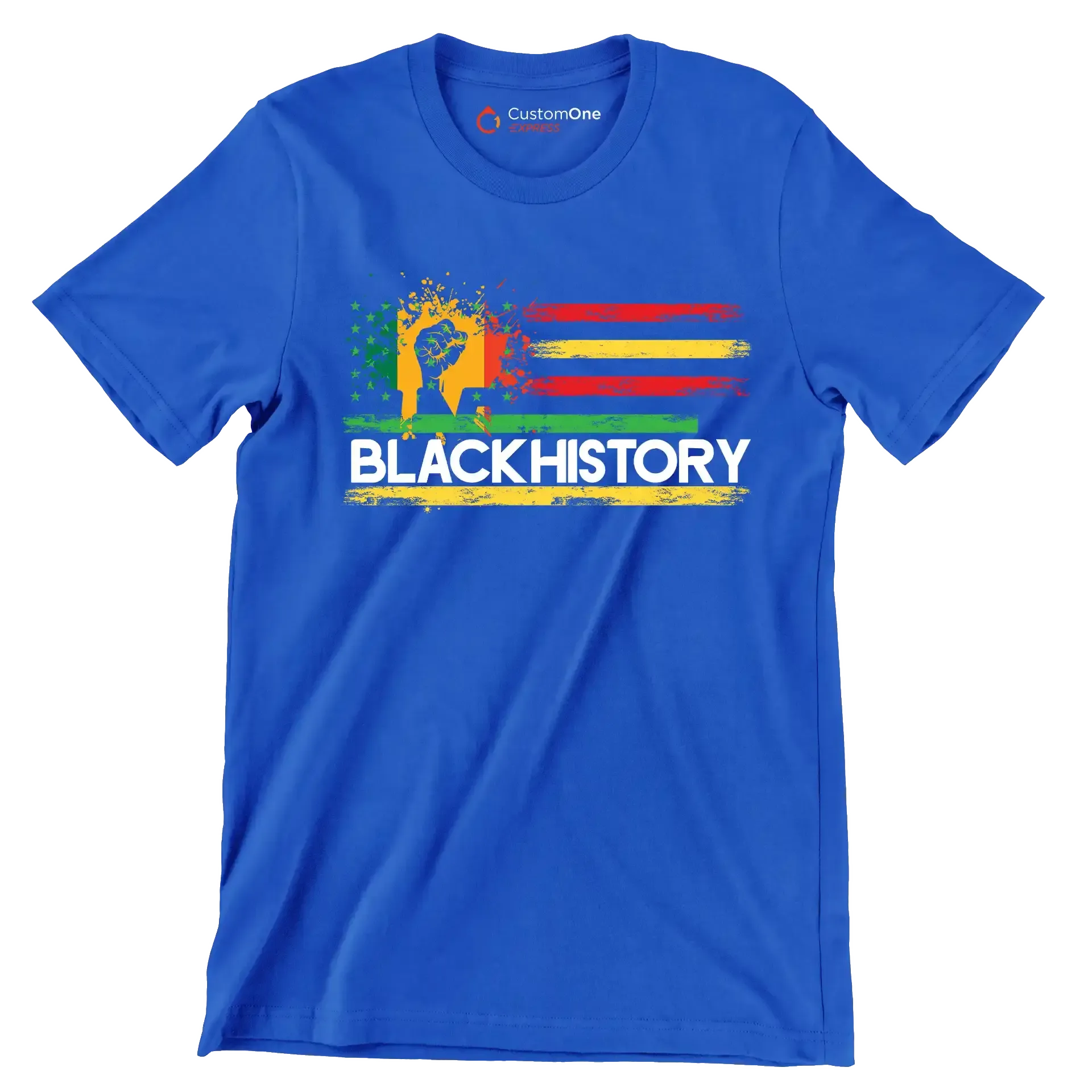 Black history - Martin Luther King T-Shirt-Blue-S-Custom One Express