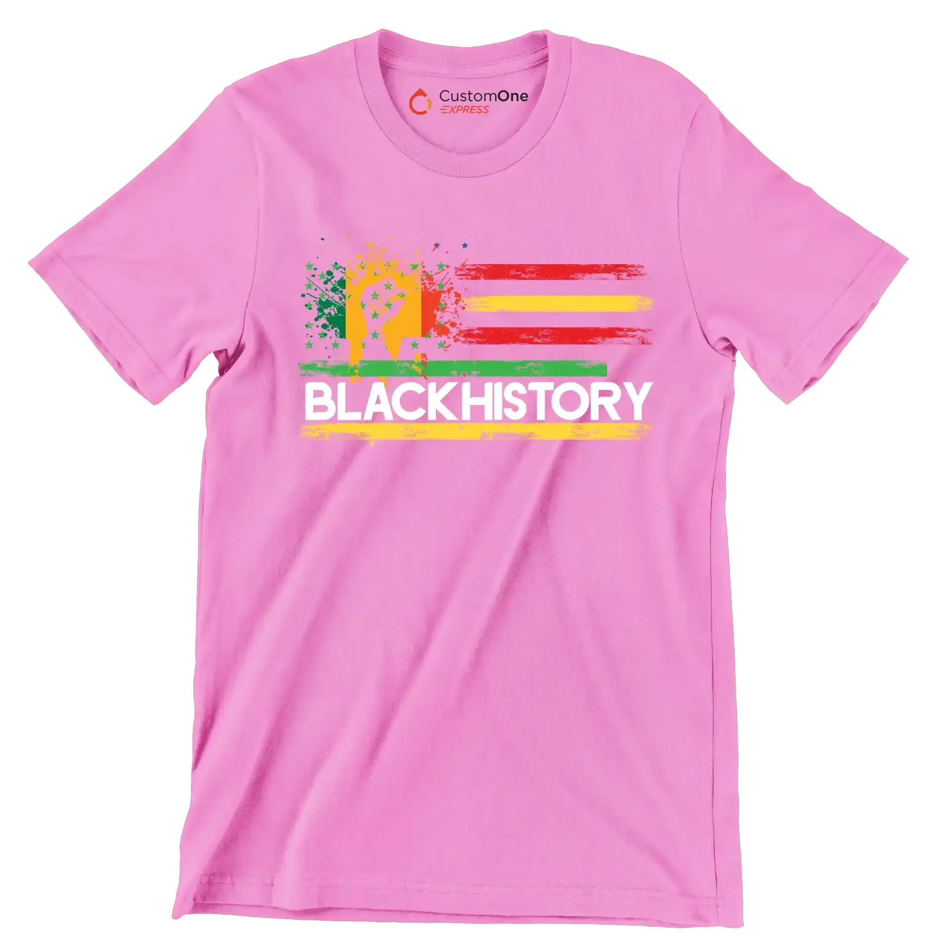 Black history - Martin Luther King T-Shirt-Pink-S-Custom One Express