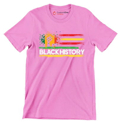 Black history - Martin Luther King T-Shirt-Pink-S-Custom One Express