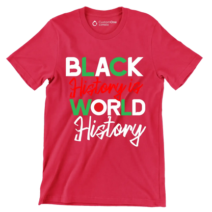 Black history is world history - Martin Luther King T-Shirt-Red-S-Custom One Express