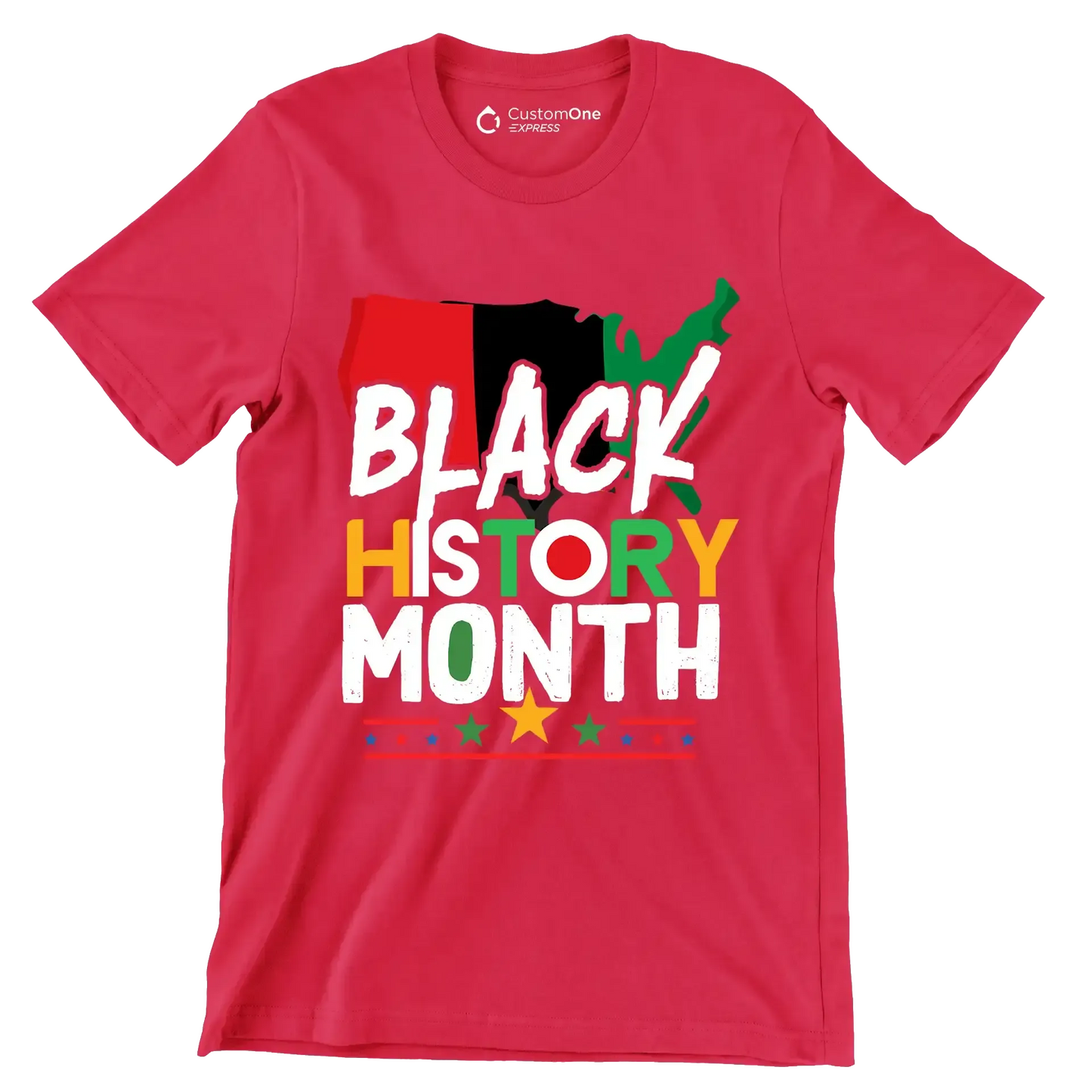 Black history month - Martin Luther King T-Shirt-Red-S-Custom One Express