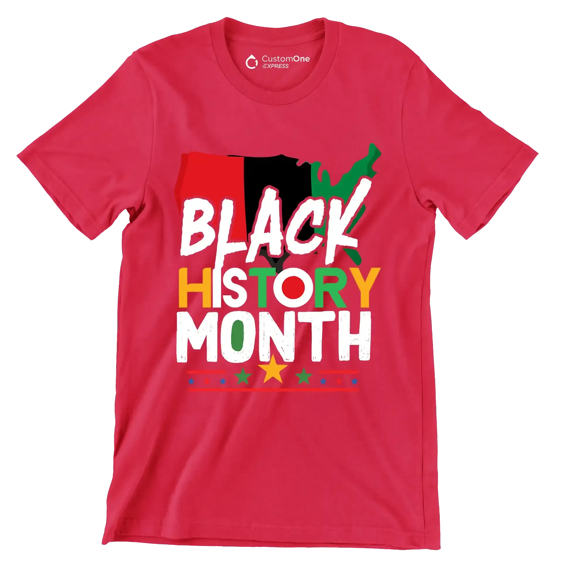 Black history month - Martin Luther King T-Shirt-Red-S-Custom One Express