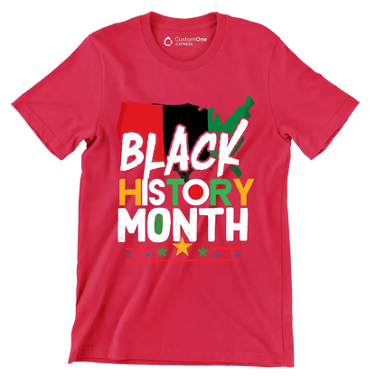 Black history month - Martin Luther King T-Shirt-Red-S-Custom One Express