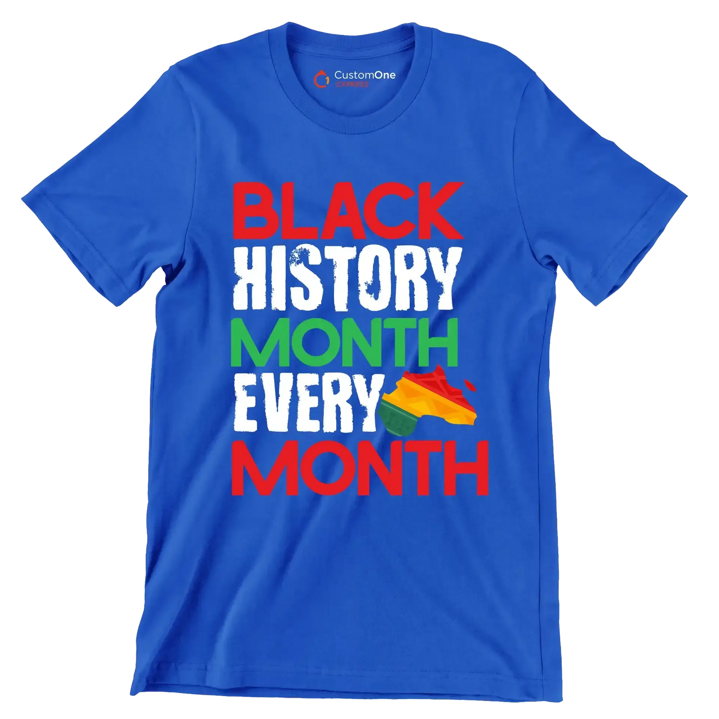 Black history month every month - Martin Luther King T-Shirt-Blue-S-Custom One Express