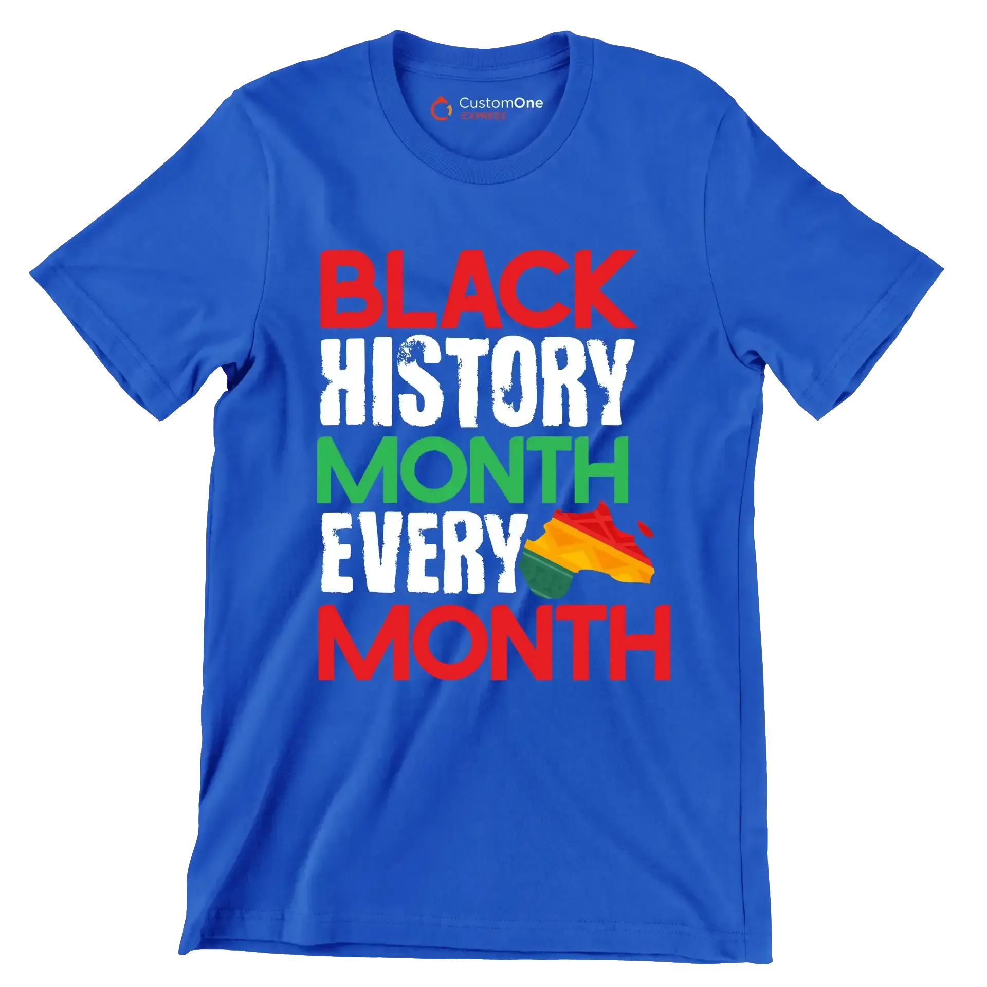 Black history month every month - Martin Luther King T-Shirt-Blue-S-Custom One Express