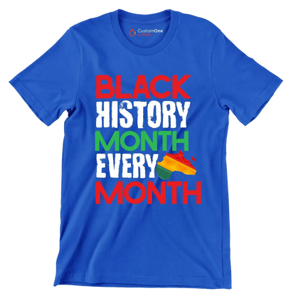 Black history month every month - Martin Luther King T-Shirt-Blue-S-Custom One Express