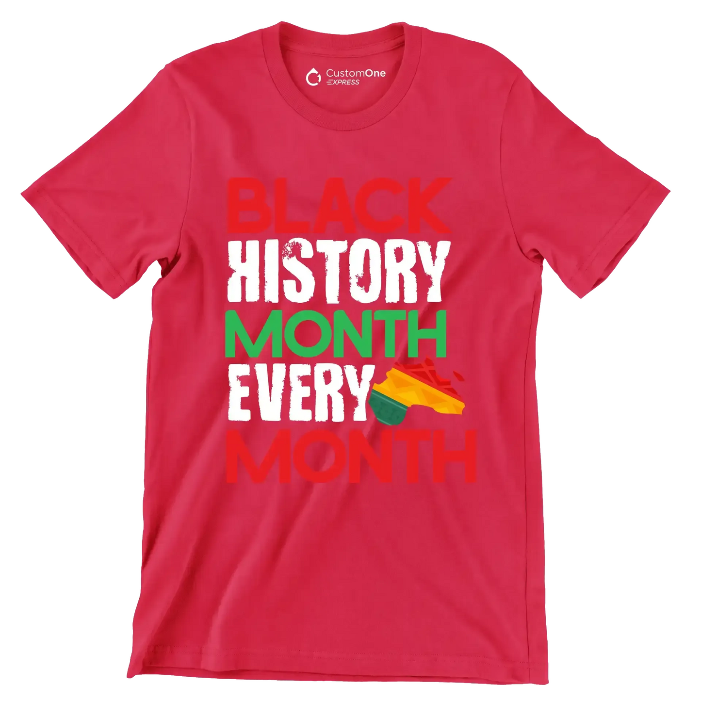 Black history month every month - Martin Luther King T-Shirt-Red-S-Custom One Express