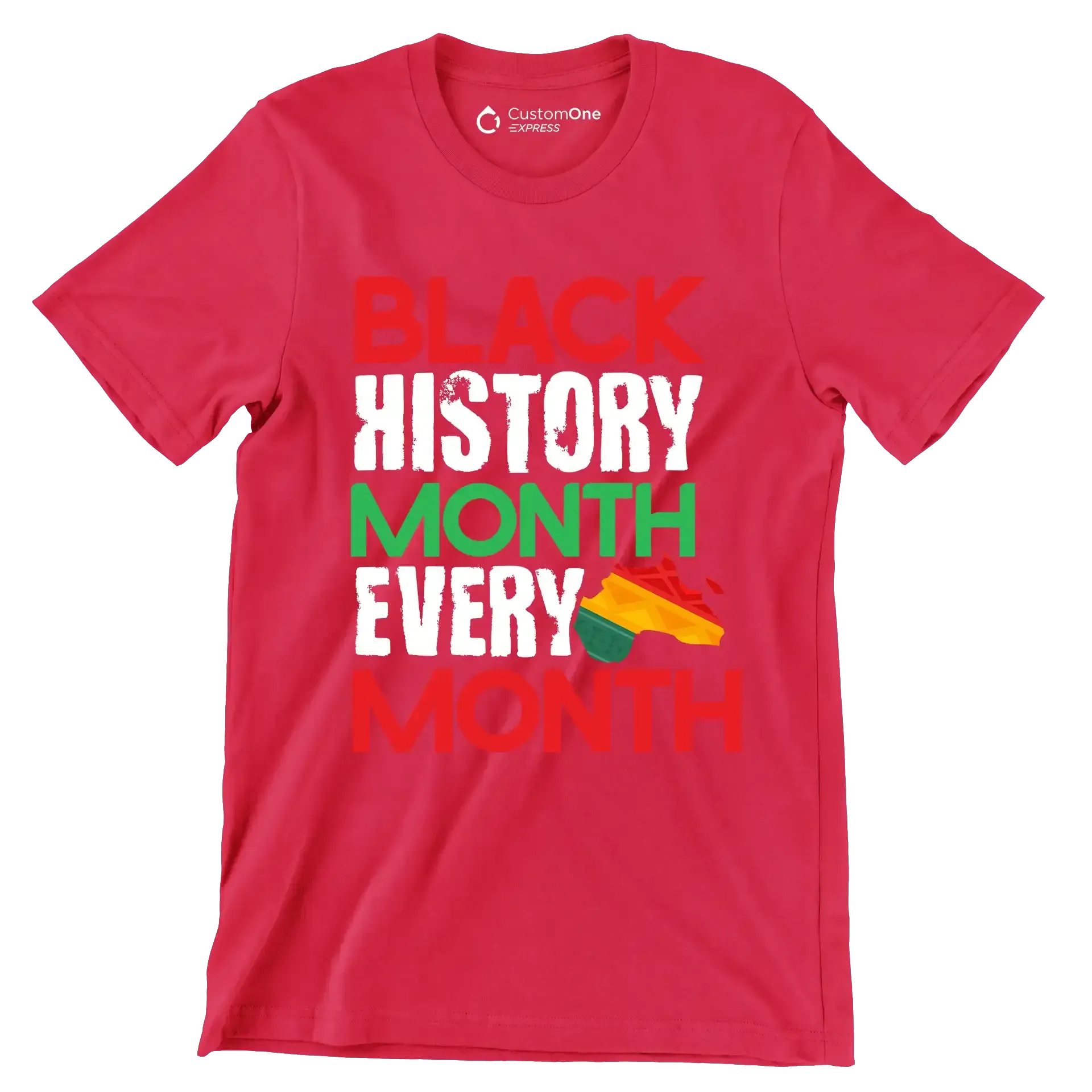 Black history month every month - Martin Luther King T-Shirt-Red-S-Custom One Express