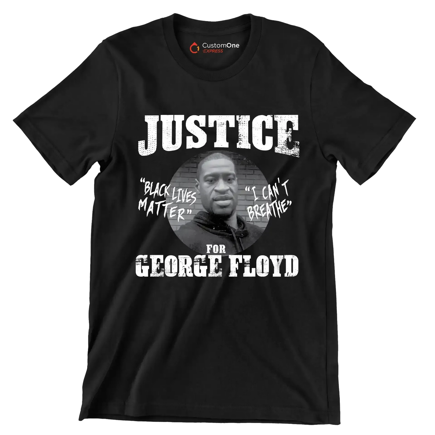 Black lives matter i can't breathe george floyd for justice - Martin Luther King T-Shirt-Black-S-Custom One Express