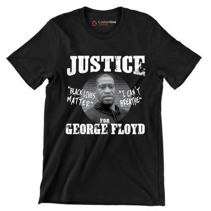 Black lives matter i can't breathe george floyd for justice - Martin Luther King T-Shirt-Black-S-Custom One Express