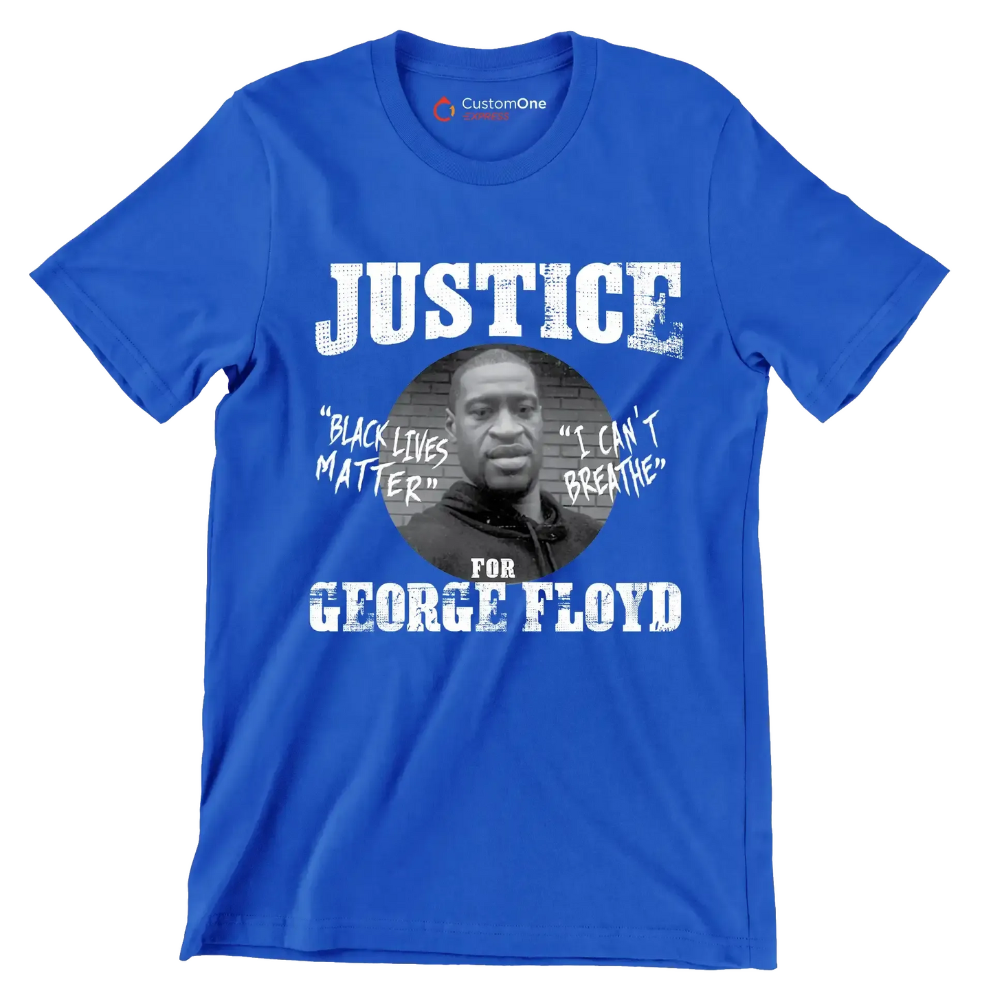 Black lives matter i can't breathe george floyd for justice - Martin Luther King T-Shirt-Blue-S-Custom One Express