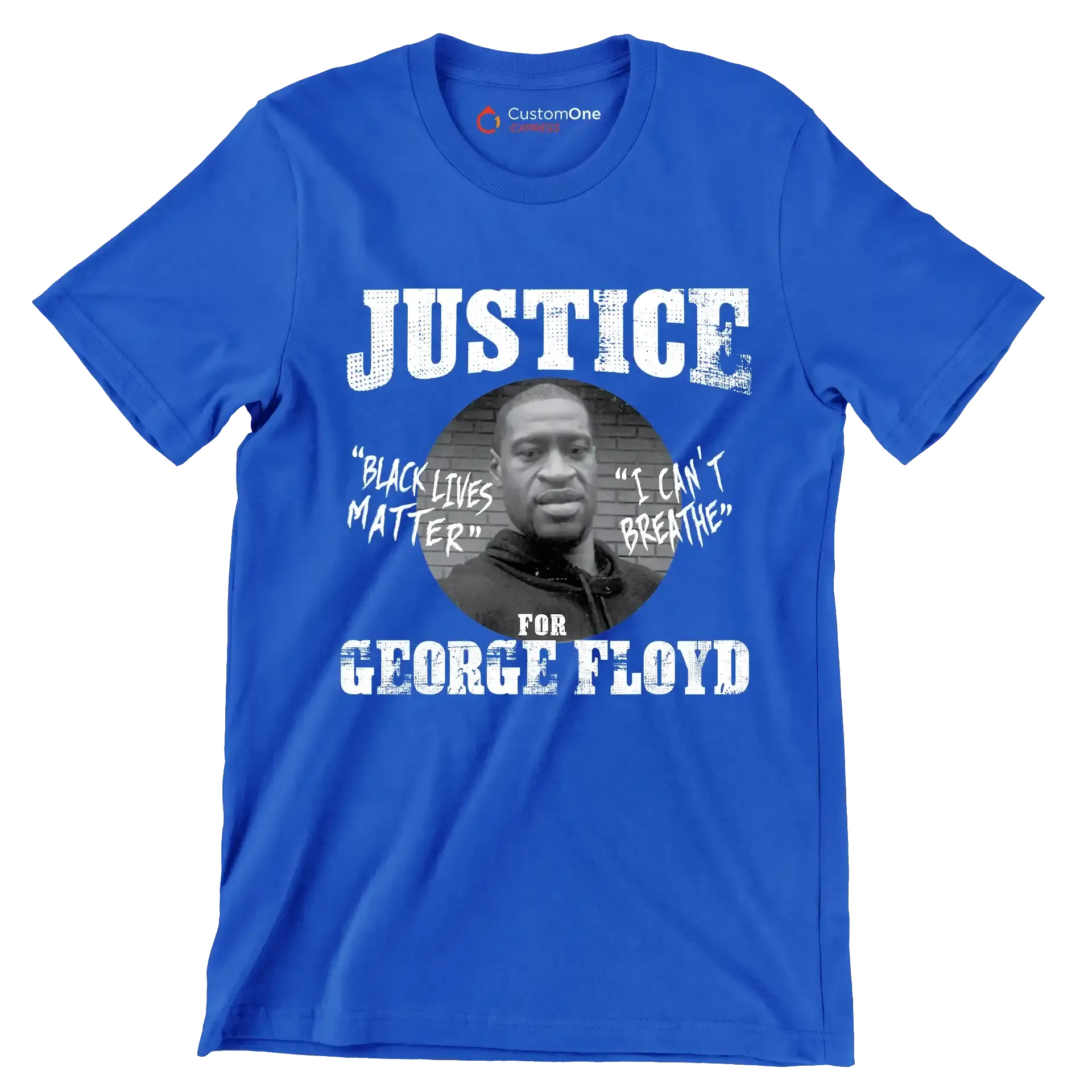 Black lives matter i can't breathe george floyd for justice - Martin Luther King T-Shirt-Blue-S-Custom One Express