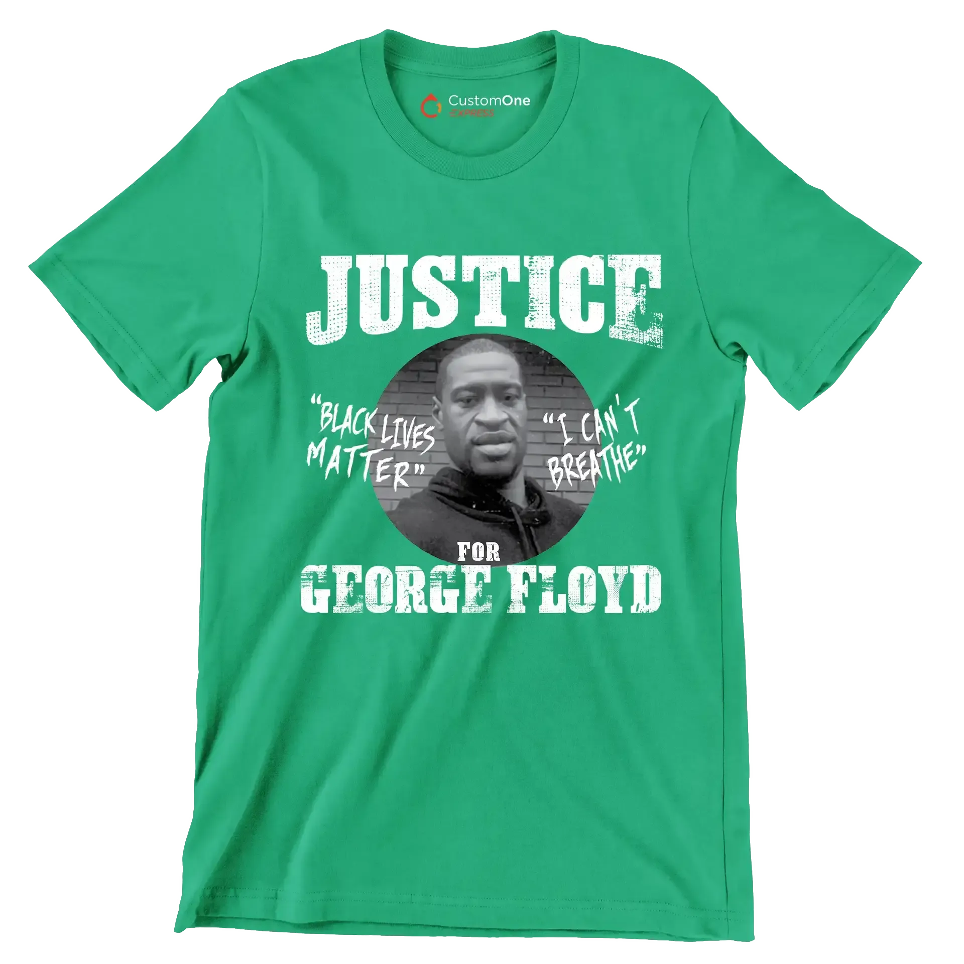 Black lives matter i can't breathe george floyd for justice - Martin Luther King T-Shirt-Green-S-Custom One Express