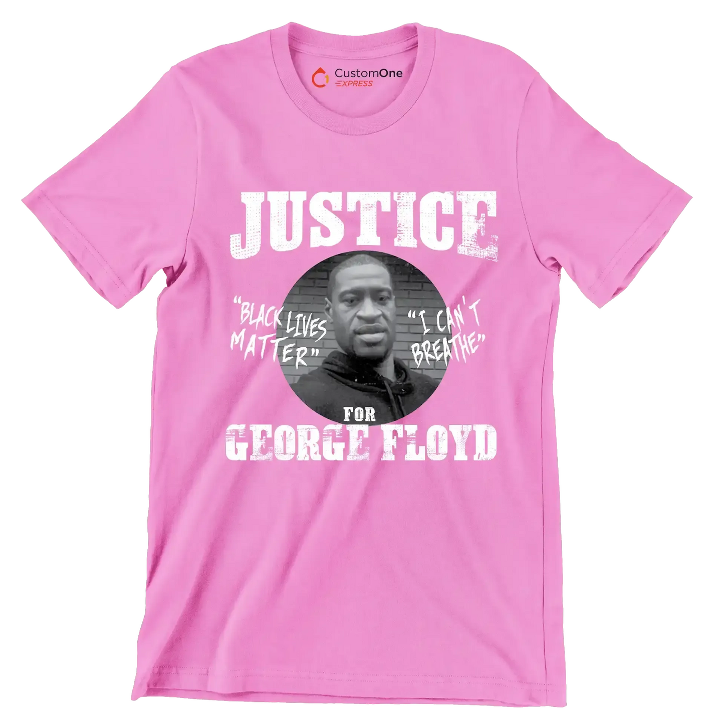 Black lives matter i can't breathe george floyd for justice - Martin Luther King T-Shirt-Pink-S-Custom One Express