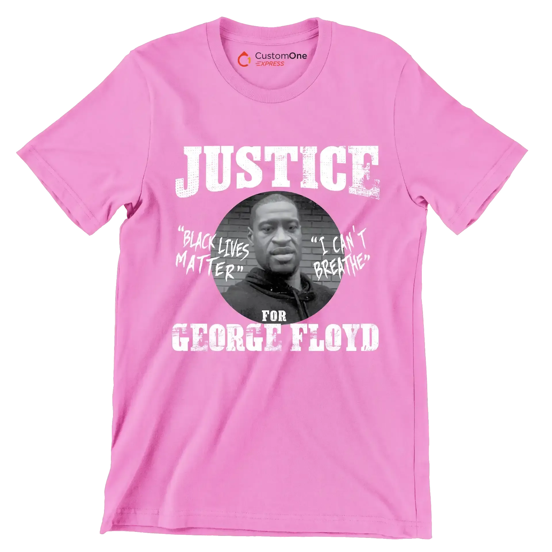 Black lives matter i can't breathe george floyd for justice - Martin Luther King T-Shirt-Pink-S-Custom One Express