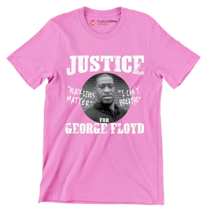 Black lives matter i can't breathe george floyd for justice - Martin Luther King T-Shirt-Pink-S-Custom One Express