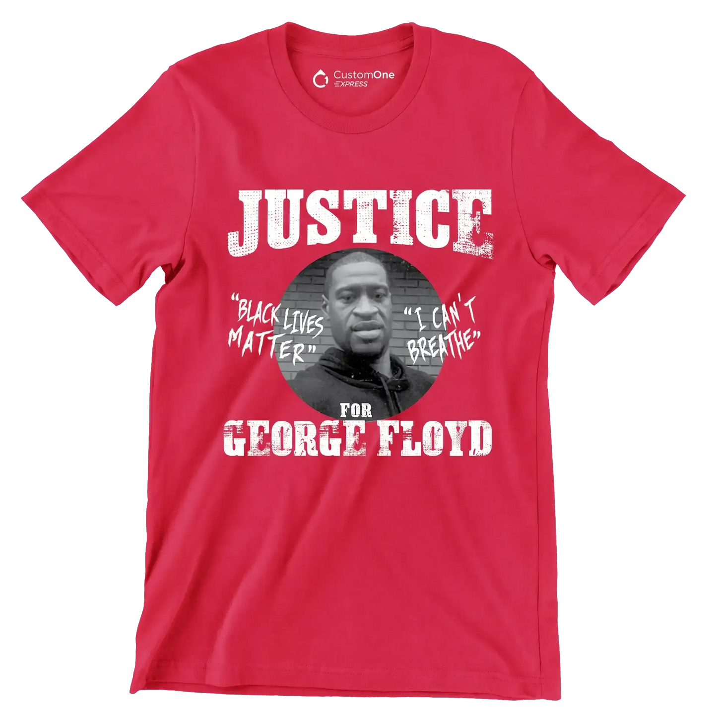 Black lives matter i can't breathe george floyd for justice - Martin Luther King T-Shirt-Red-S-Custom One Express