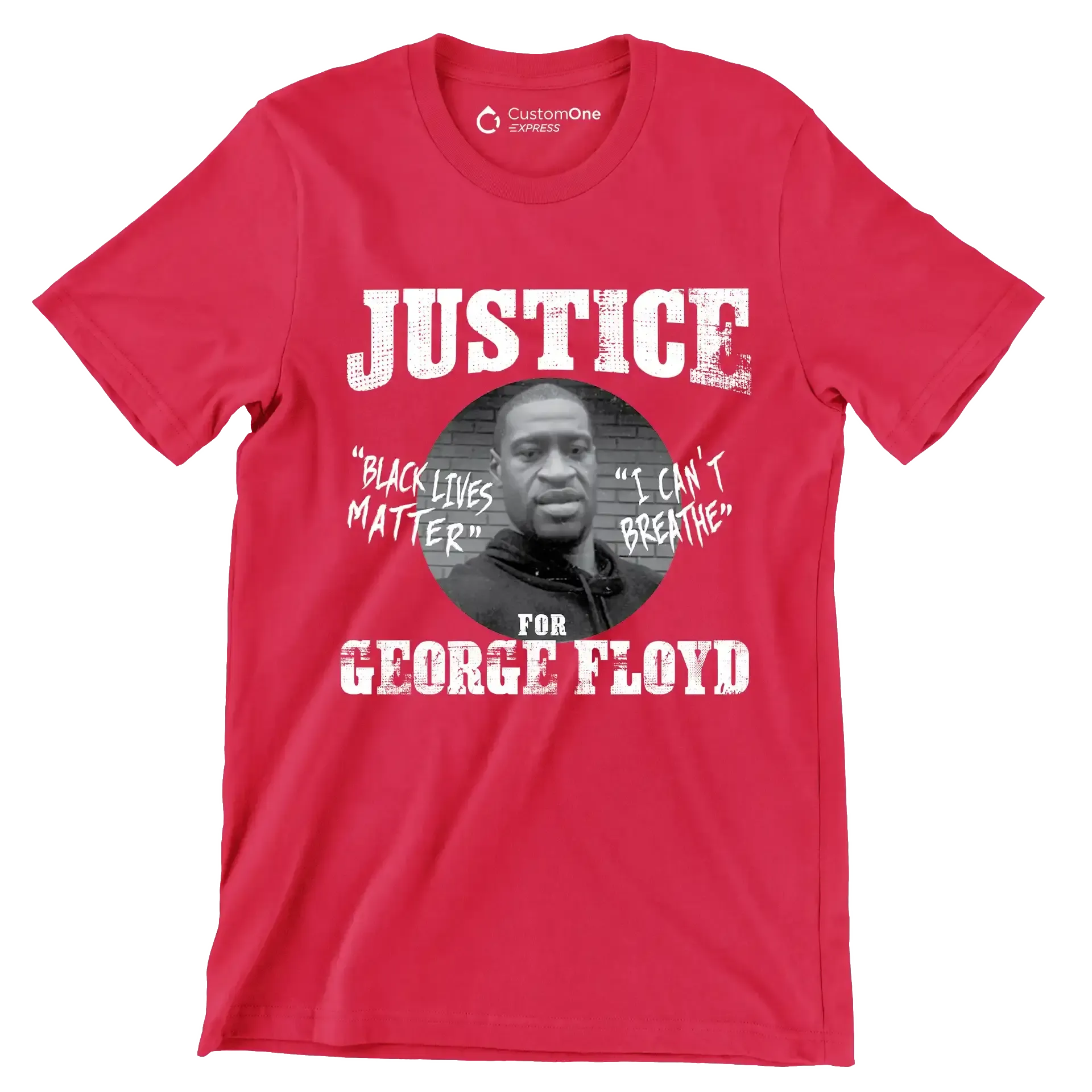 Black lives matter i can't breathe george floyd for justice - Martin Luther King T-Shirt-Red-S-Custom One Express