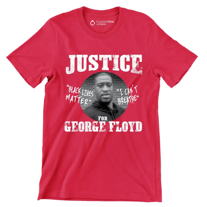 Black lives matter i can't breathe george floyd for justice - Martin Luther King T-Shirt-Red-S-Custom One Express