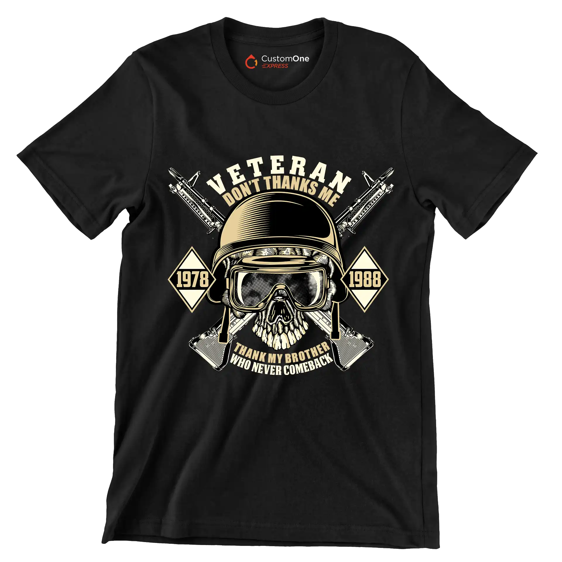 Veteran don't thanks me 1978 1988 thank my brother who never comeback - Veterans Themed T-Shirt